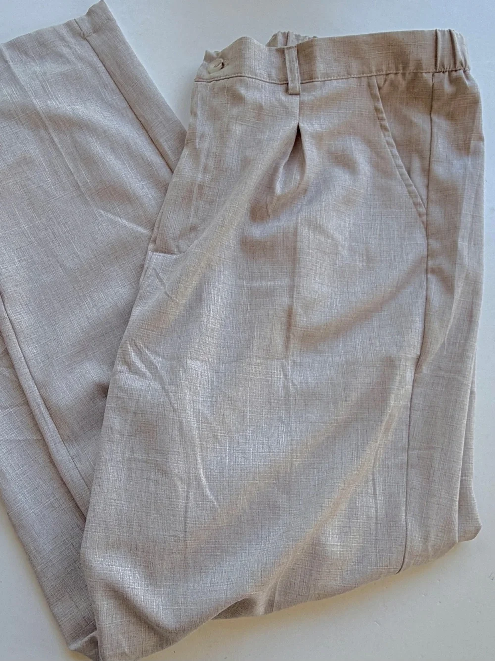 Runcati Pant Pleated Trousers Elastic Back Mens Size XL Lightweight Loose Fit